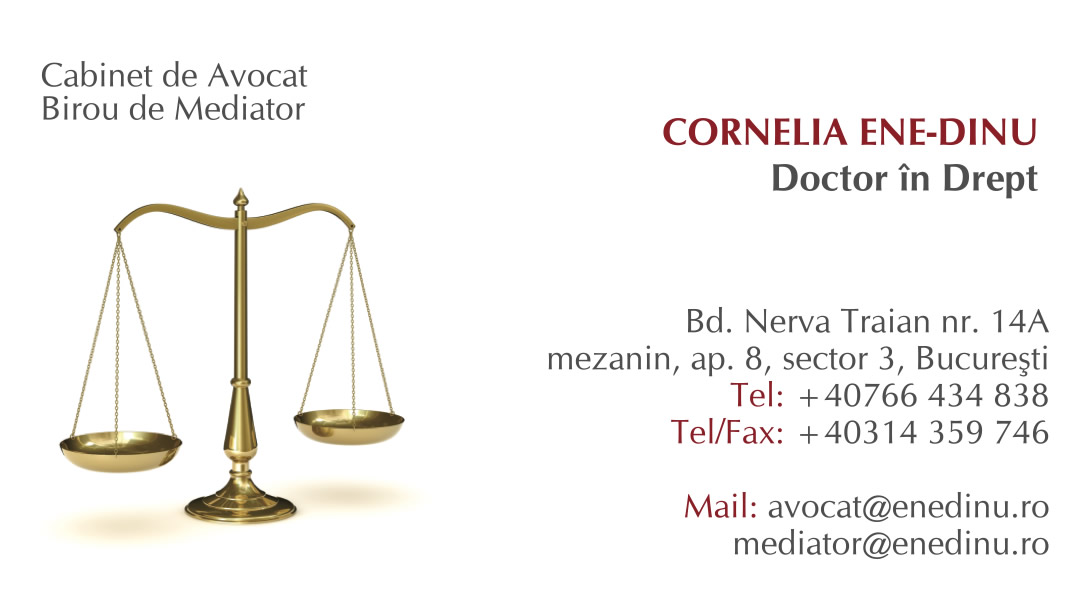 Cabinet de avocat Bucuresti, Birou de mediator Cornelia Ene-Dinu